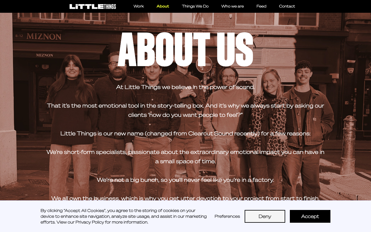 About page desktop viewport