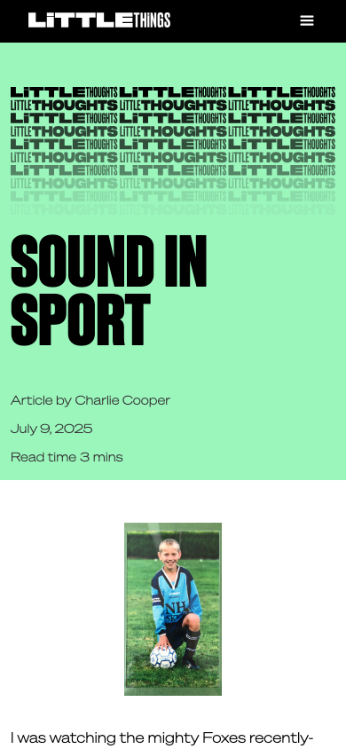 Sound in Sport mobile viewport